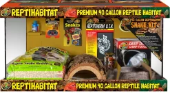 Zoo Med Laboratories ReptiHabitat Snake Terrarium Tank Starter Kit - 40 Gallons - L:36" X W:18" X H:18" Inches