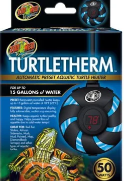 Zoo Med Laboratories TurtleTherm Automatic Preset Digital Aquatic Turtle Heater - 50 Watt