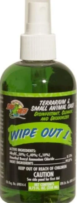 Zoo Med Laboratories Wipe Out 1 Terrarium & Small Animals Cage Disinfectant, Cleaner & Deodorizer - 8.75 Oz