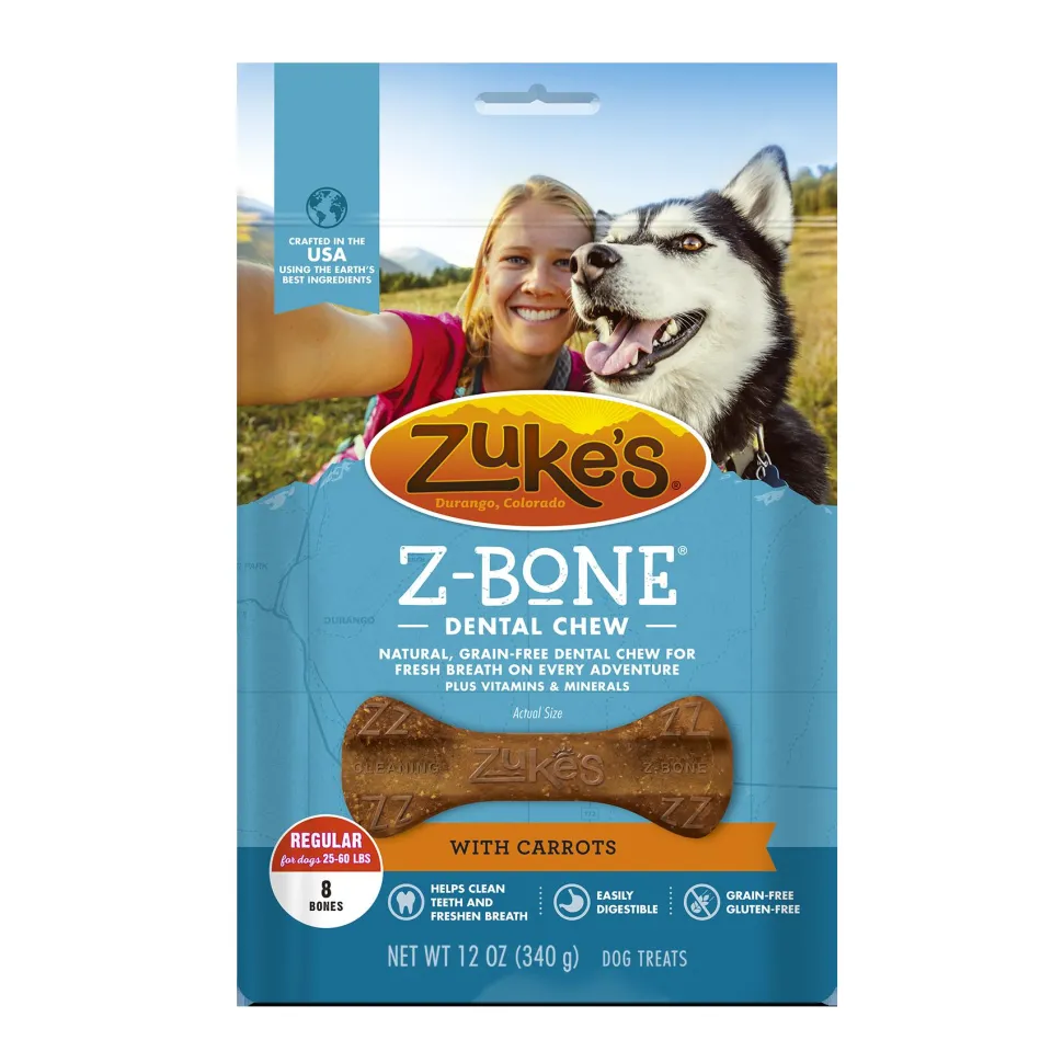 Zuke's Carrot - Regular Dog Dental Chews - 12 oz Bag