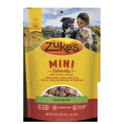 Zuke's Mini Naturals Duck Soft and Chewy Dog Treats - 1 lb Bag
