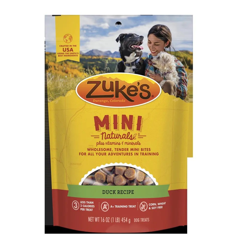Zuke's Mini Naturals Duck Soft and Chewy Dog Treats - 1 lb Bag