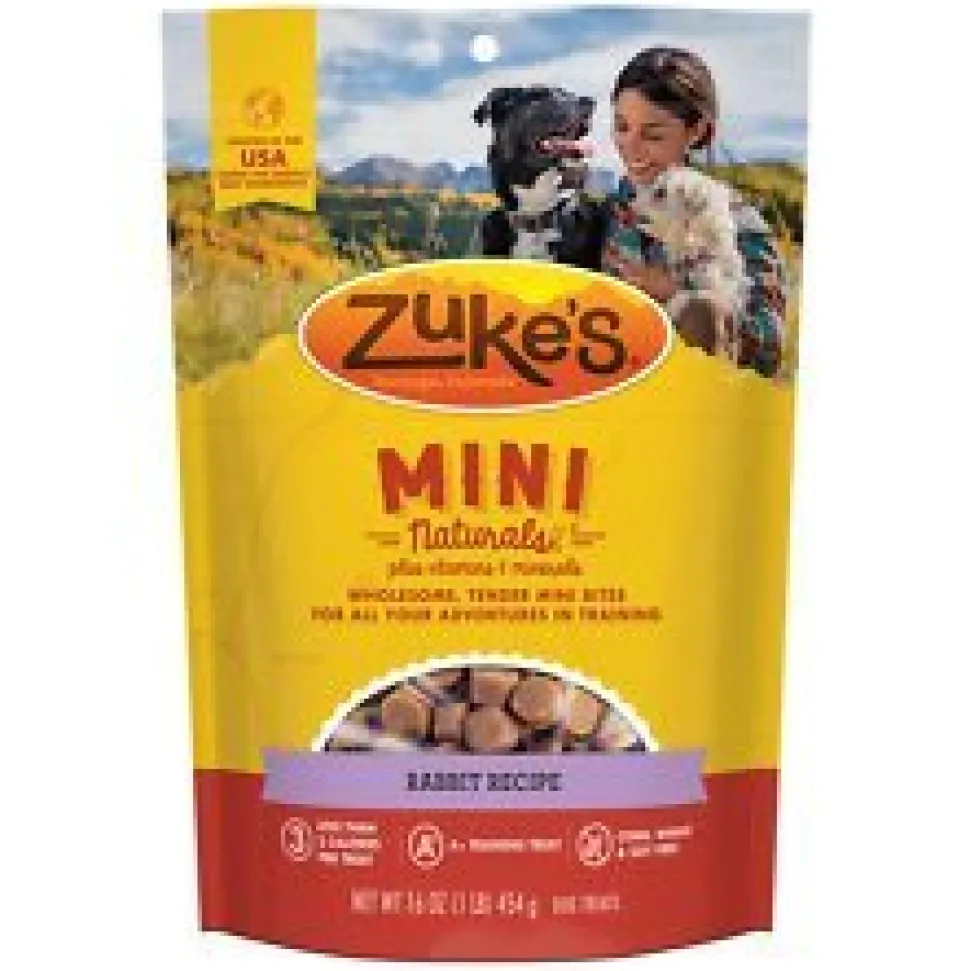 Zuke's Mini Naturals Rabbit Soft and Chewy Dog Treats - 1 lb Bag