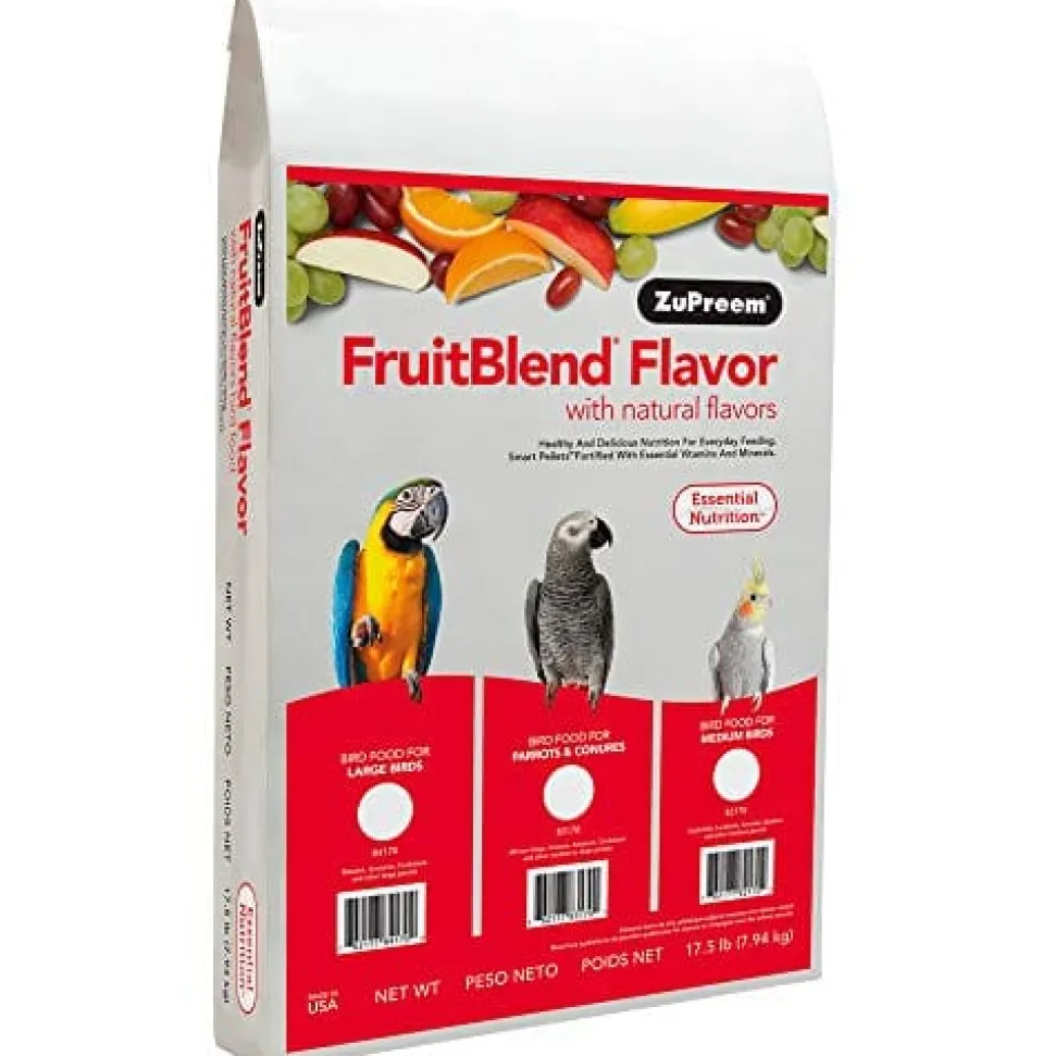 Zupreem Fruitblend Flavor Large Bird Food Parrot Bird Food - 17.5 Lbs
