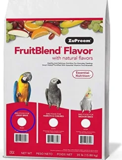 Zupreem Fruitblend Flavor Large Bird Food Parrot Bird Food - 35 Lbs